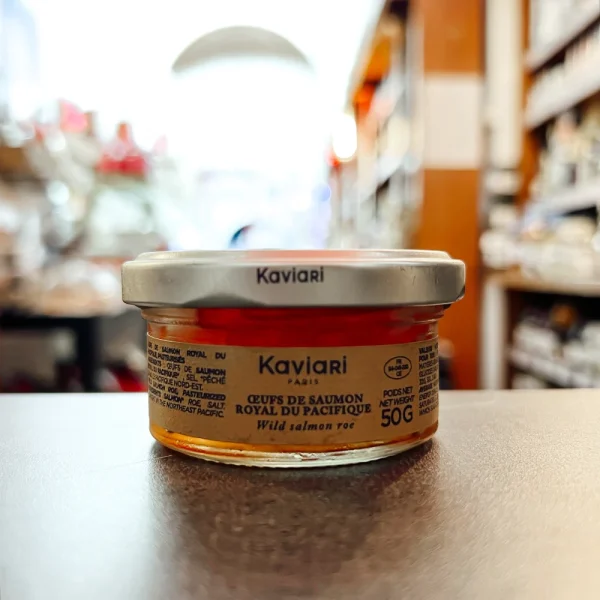 Verrine de 50g d'oeufs de saumon sauvage Kaviari
