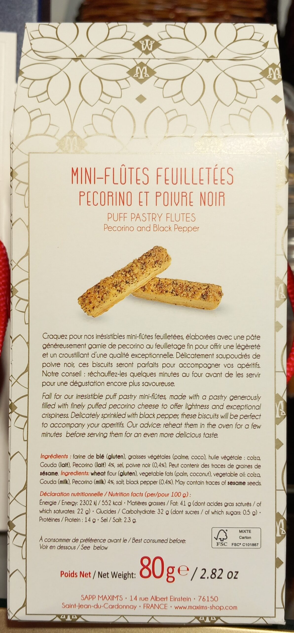 Mini flûtes feuilletées au Pecorino et poivre noir – Image 3