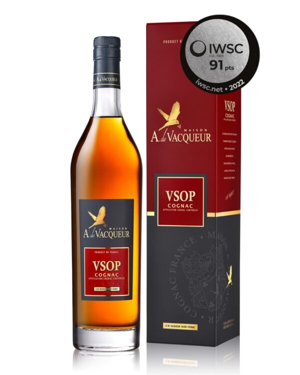 Cognac VSOP Maison A. de Vacqueur et son étui