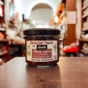 Tapas olives noires aux herbes du maquis Corse