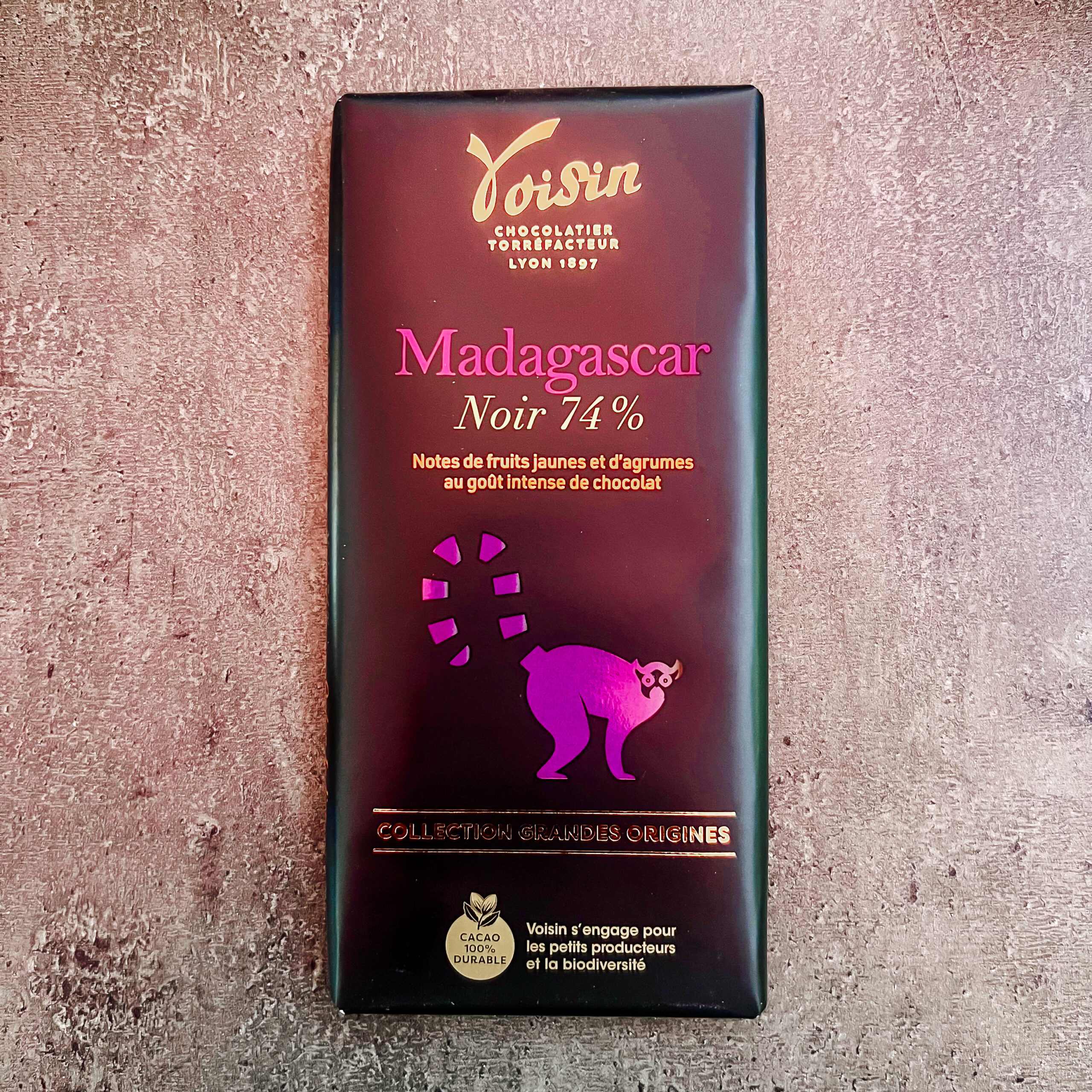 Tablette de chocolat noir Madagascar-Voisin