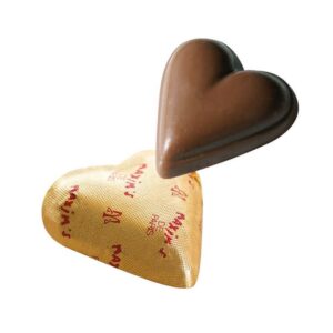Boite 4 cœurs chocolat praliné lait Maxim's