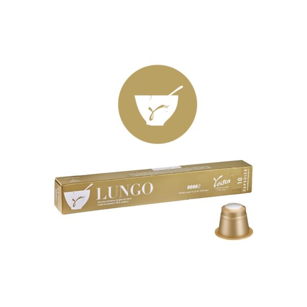 Boite de 10 capsules de café Lungo