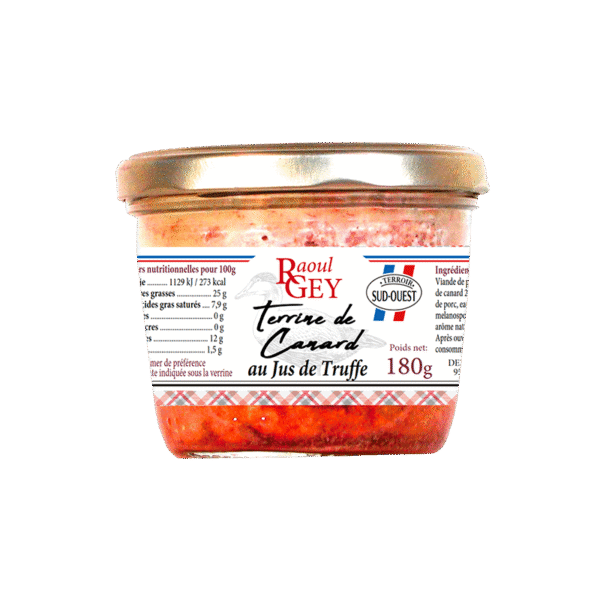 Terrine Canard au jus de truffe Sud Ouest  180g Raoul Gey