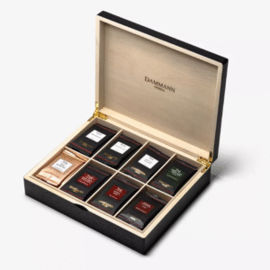 Coffret bois noir - 48 sachets Cristal Dammann