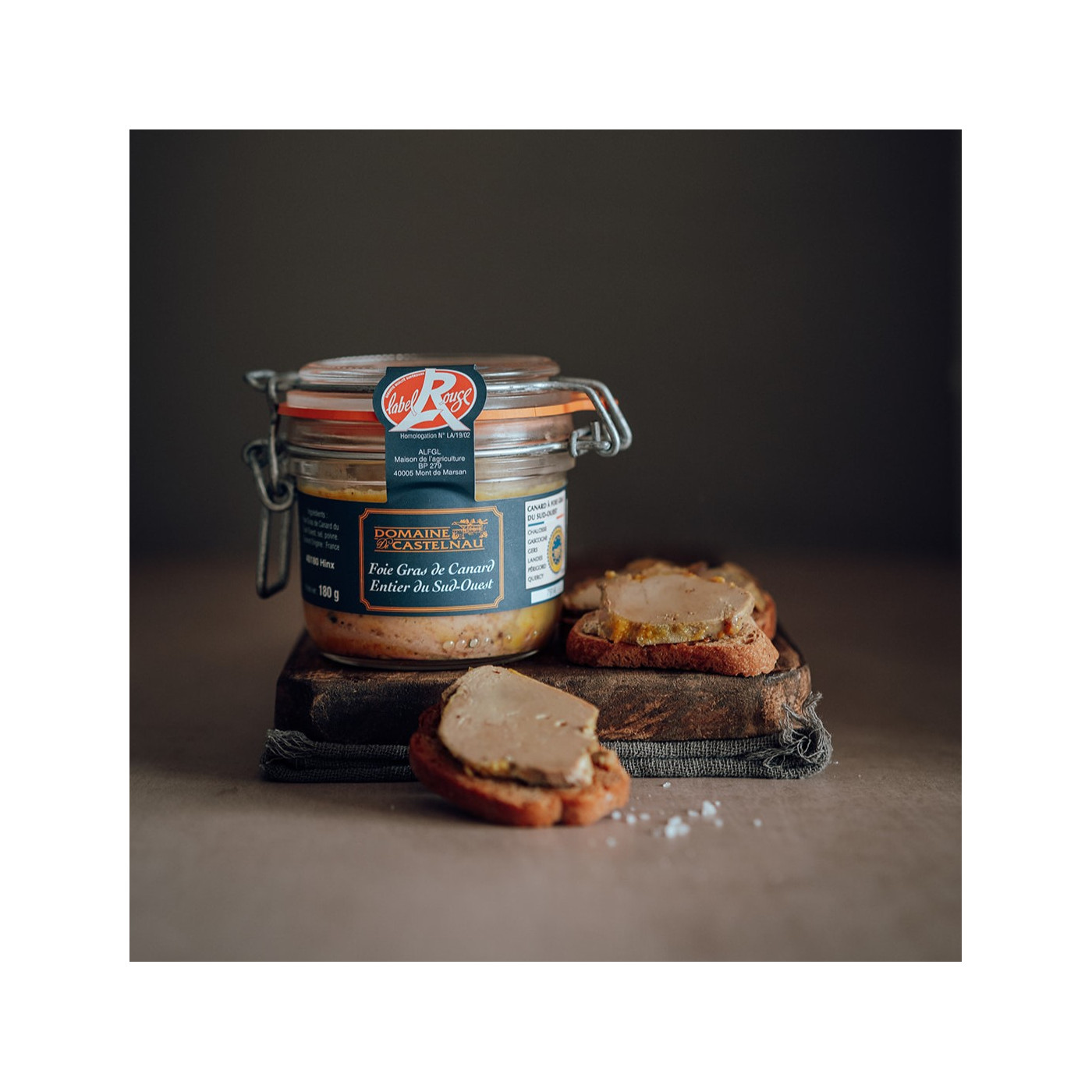 Foie gras de canard entier 180g Domaine de Castelnau – Image 2