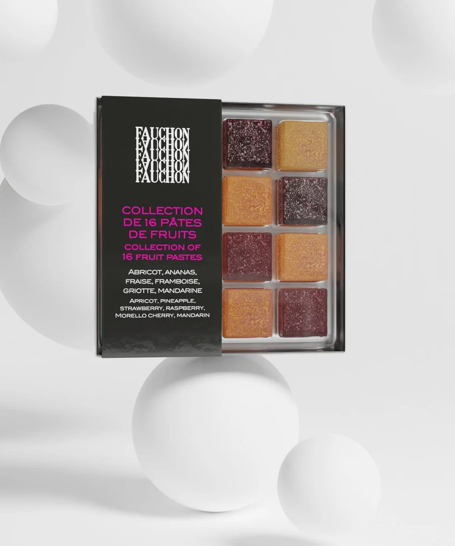 Collection de 16 pâtes de fruits Fauchon