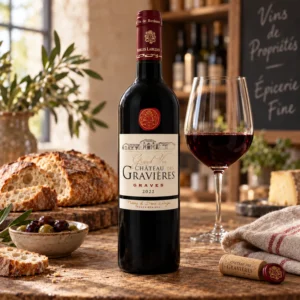 Vin rouge - Château des Gravières, Graves rouge 2022 (médaille d'or)